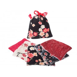 Lot de Lingettes lavables Yumi rouge - Bibop et Lula