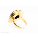 Bague laiton doré onyx noire facettée triangle - Bibop et Lula