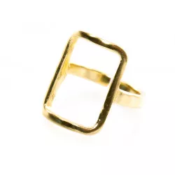 Bague laiton réglable rectangle - Bibop et Lula