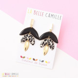 ALBA boucles d'oreilles "Matisse noir" - Bibop et Lula