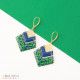 EMMA boucles d'oreilles "Matisse vert" - Bibop et Lula