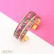 Manchette, bracelet "Flower magenta" - Bibop et Lula