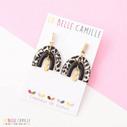 MADDIE boucles d'oreilles "Matisse noir" - Bibop et Lula