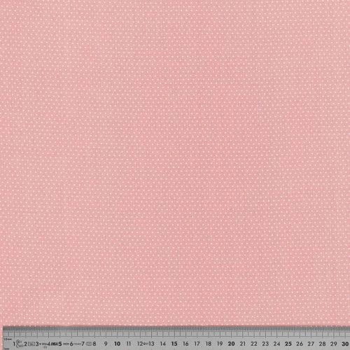 Tissu coton petit pois rose dragée - Bibop et Lula