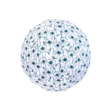 Lampion tissu boule japonaise rond Blue Poppy - Bibop et Lula