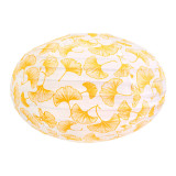 Lampion tissu boule japonaise ovale Gingko Yellow - Bibop et Lula