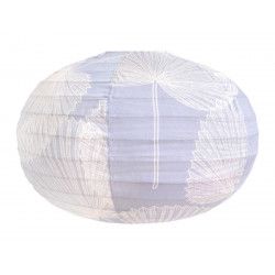 Lampion tissu boule japonaise ovale Hanoï - Bibop et Lula