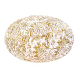 Lampion tissu boule japonaise ovale Papillons doré - Bibop et Lula