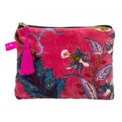 Grande pochette plate velours Indira - Bibop et Lula