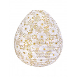 Lampion tissu boule japonaise oeuf Bouquet Gold - Bibop et Lula