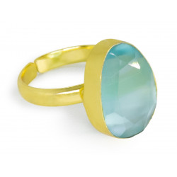 Bague laiton verre Hydro Brume - Bibop et Lula