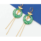 BILLIE boucles d'oreilles "Leaf Vert" - Bibop et Lula