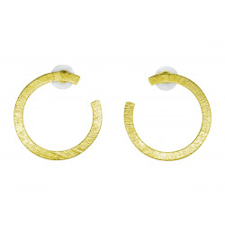 Boucles d'oreilles clous laiton Cercle - Bibop et Lula