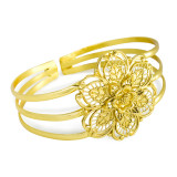 Bracelet manchette laiton Fleur - Bibop et Lula