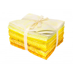 Lot de vingt fat quarters Soleil Levant - Bibop et Lula