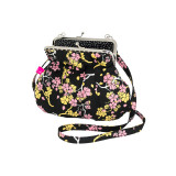 Petit sac rétro à clip Sakura Black - Bibop et Lula