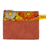 Petit porte-monnaie Suédine Orange Blossom - Bibop et Lula