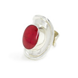 Bague réglable Corail Rouge - Bibop et Lula