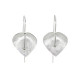 Boucles d'oreilles argent Brossé Feuille - Bibop et Lula