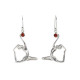 Boucles d'oreilles argent Grenats Yoga - Bibop et Lula