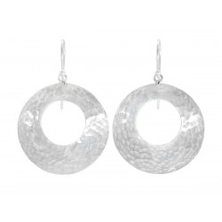 Boucles d'oreilles argent Créoles Martelées - Bibop et Lula