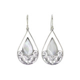 Boucles d'oreilles argent Goutte Entrelacs Nacre - Bibop et Lula