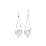 Boucles d'oreilles argent Gouttes Œil de Sainte-Lucie - Bibop et Lula