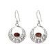 Boucles d'oreilles argent Moon Grenats - Bibop et Lula