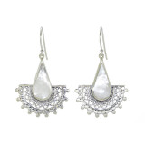 Boucles d'oreilles argent Papyrus Nacre - Bibop et Lula