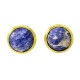 Boucles d'oreilles clous laiton Lapis Lazuli - Bibop et Lula