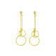 Boucles d'oreilles pendantes clous laiton Anneaux - Bibop et Lula