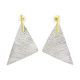 Boucles d'oreilles pendantes laiton Silver - Bibop et Lula