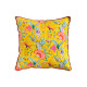 Coussin carré Pondichery jaune - Bibop et Lula