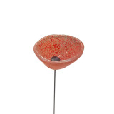 Fleurs en verre transparent rouge moucheté coquelicots - Moyen - Bibop et Lula