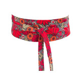 Ceinture Obi coton Okura Rouge - Bibop et Lula