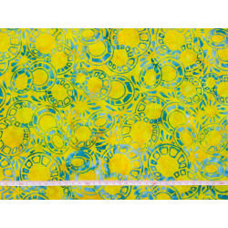 Tissu Coton Batik Jaune Tortue - Bibop et Lula