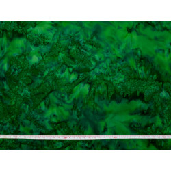 Tissu Coton Batik Marbré Vert Foncé - Bibop et Lula