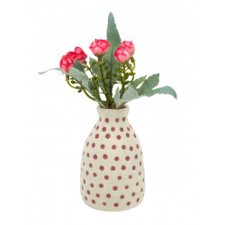 Vase soliflore céramique petits pois roses - Bibop et Lula