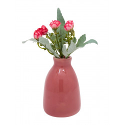 Vase soliflore céramique uni rose - Bibop et Lula