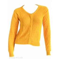 Gilet coton Jaune Moutarde - Bibop et Lula