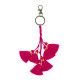 Porte-clé mini pompons rose fuchsia - Bibop et Lula