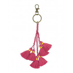 Porte-clé mini pompons rose pâle - Bibop et Lula