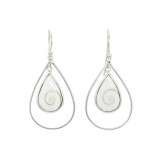 Boucles d'oreilles argent Gouttes Œil de Sainte-Lucie - Bibop et Lula