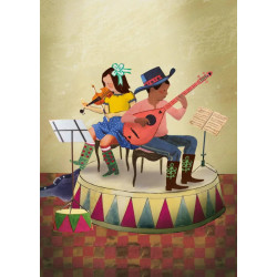 Carte Postale Spectacle de musique - Bibop et Lula