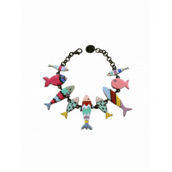 Bracelet Poissons multicolores - Bibop et Lula