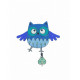 Broche Hibou bleu - Bibop et Lula