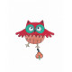 Broche Hibou rouge - Bibop et Lula