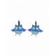 Boucles d'oreilles Hiboux bleus - Bibop et Lula