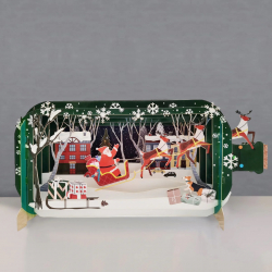 3D Pop Up Carte Postale "Père Noël " - Bibop et Lula