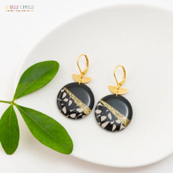 APRIL boucles d'oreilles "Seventies noir" - Bibop et Lula